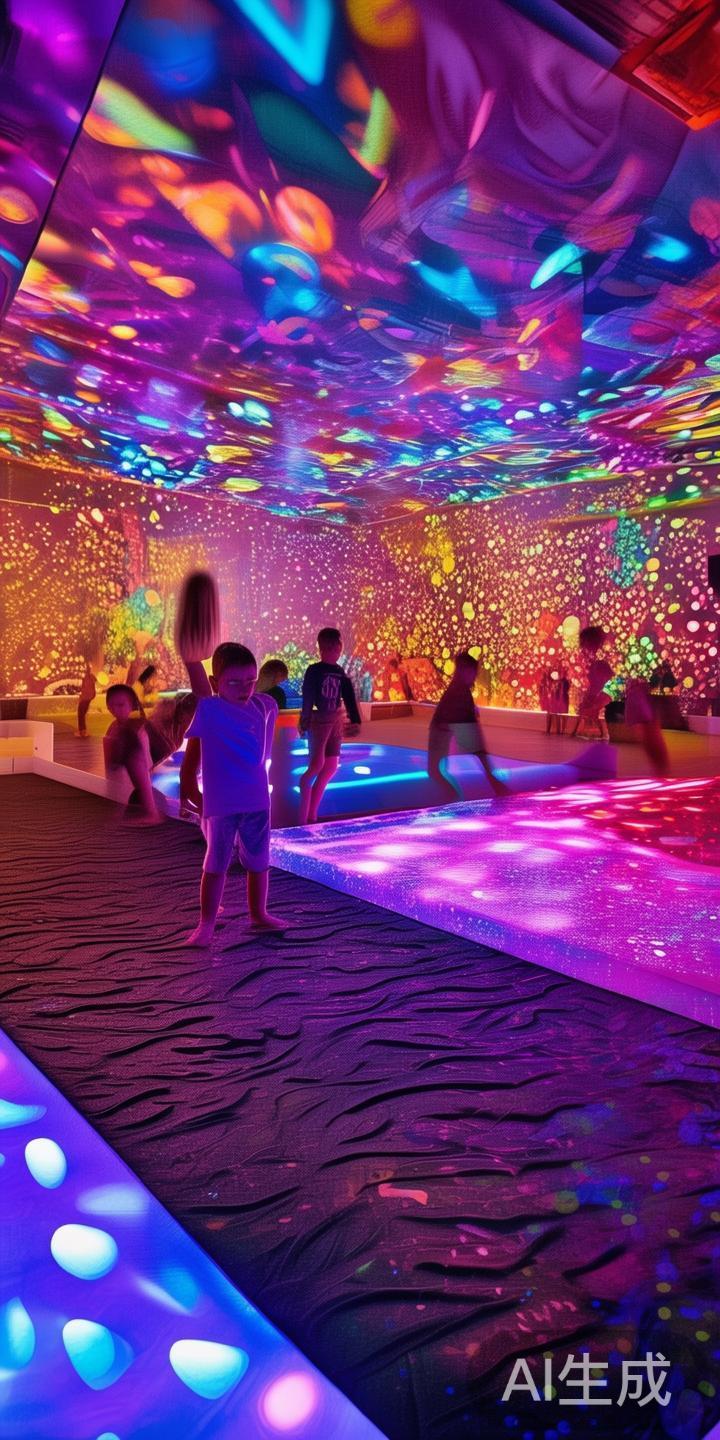 幼儿园设计创新体育游戏展板提升教育体验方案 多感官互动体验:引入触觉、声音、光影等多元感官元素